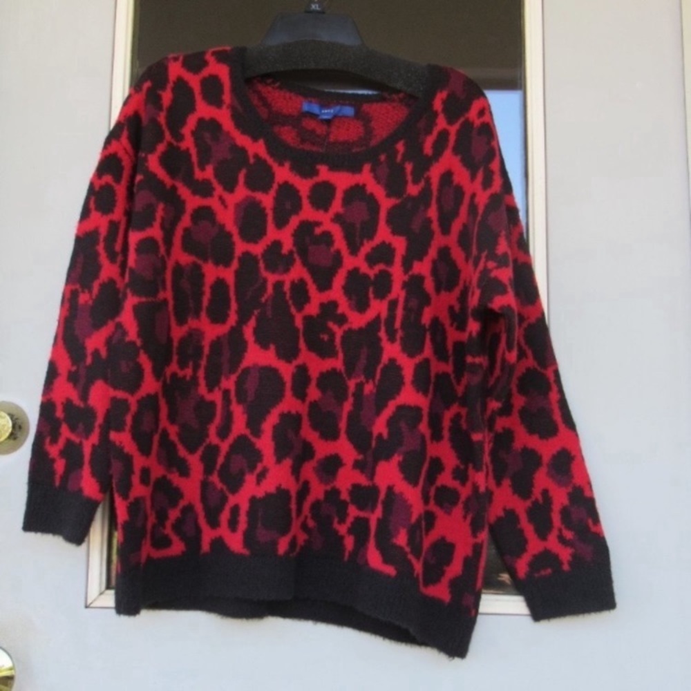 Relist 2/21/23 ❌ Apt. 9 animal print crewneck eyelash sweater PM or PL - Picture 6 of 15